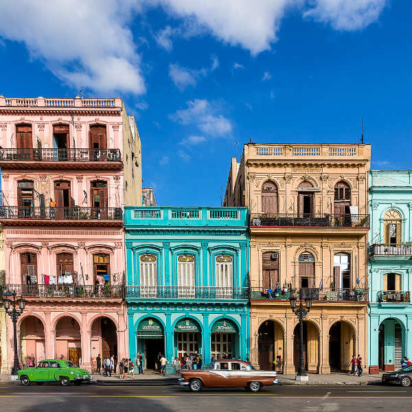 Havana colourful old houses