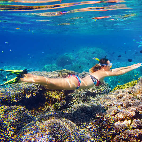 Honolulu girl snorkelling