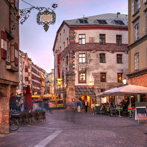 Innsbruck innsbruck city restaurants on street