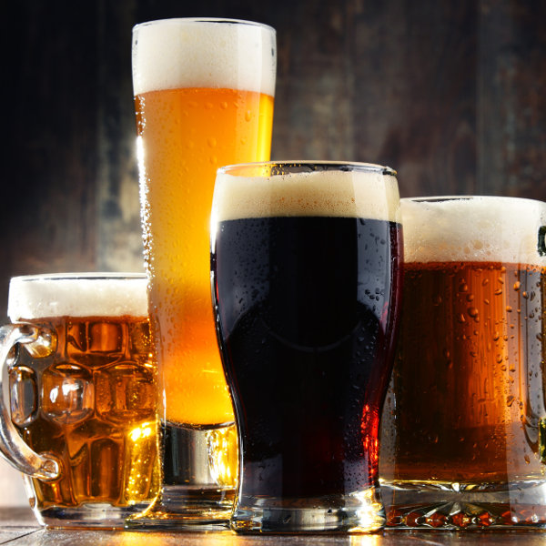 Katowice beers on wooden table
