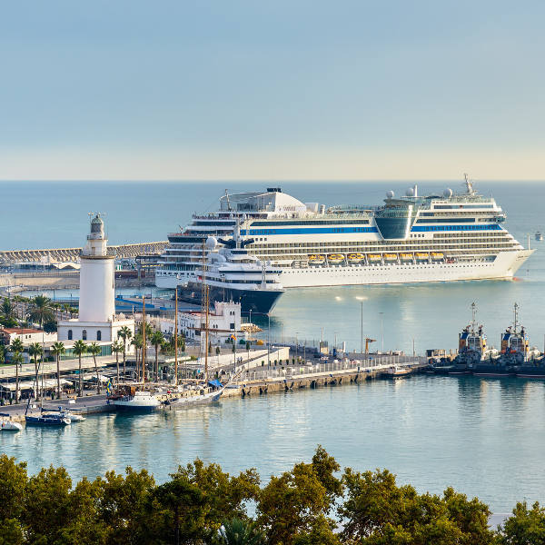 Málaga ship on spanish port