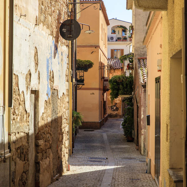 Olbia olbia street in old town district