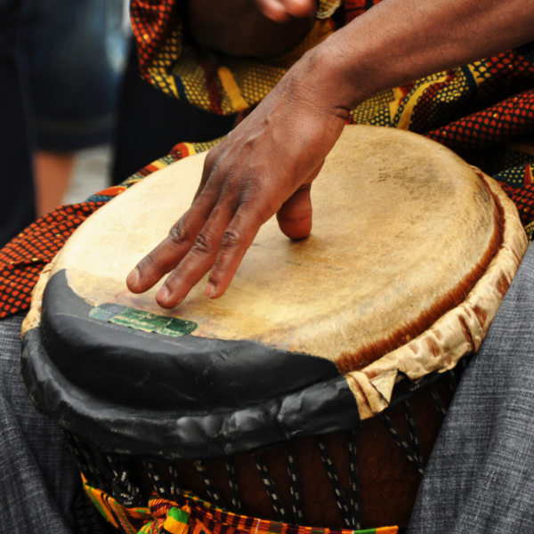 Pemba African Drum Being Played Pemba Bay
