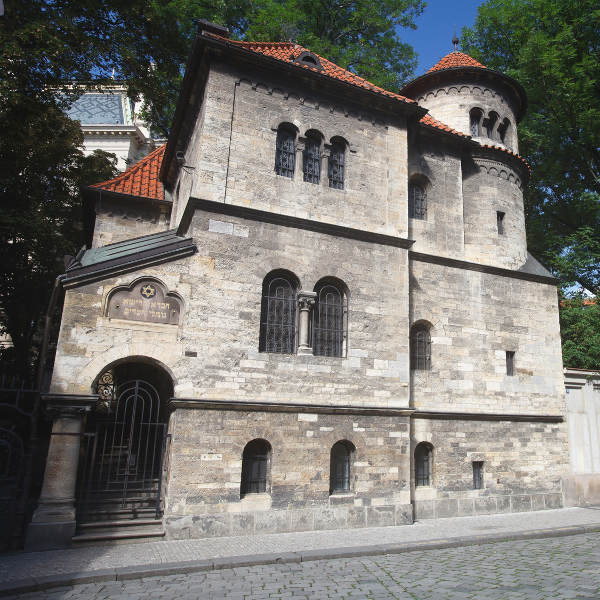 Prague grey synagogue building
