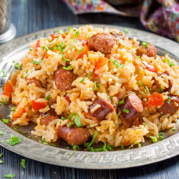 Saint Denis Réunion Jambalaya Spicy Rice with Smoked Sausage
