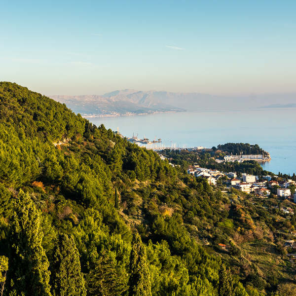 Split mountain seaview