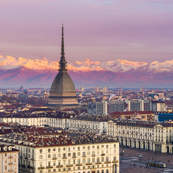 Turin Turin Aerial View of Alps