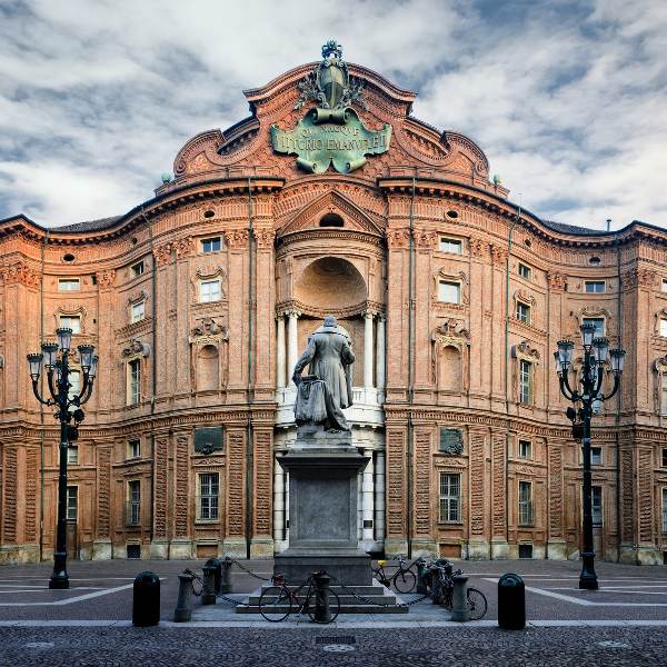 Turin Piazzo Carignano Square in Turin
