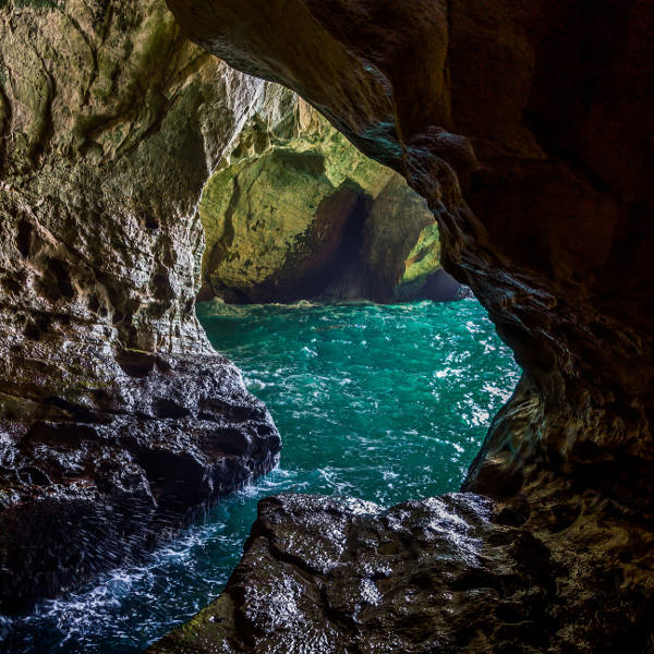 Zimbabwe caves blue water
