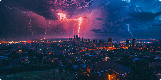 Lightning in Johannesburg City
