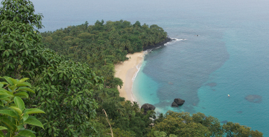 Banana Beach on Principe Island, Sao Tome and Principe, Africa